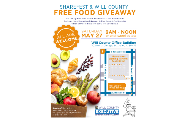 Free Food Giveaway Event in Downtown Joliet on May 27