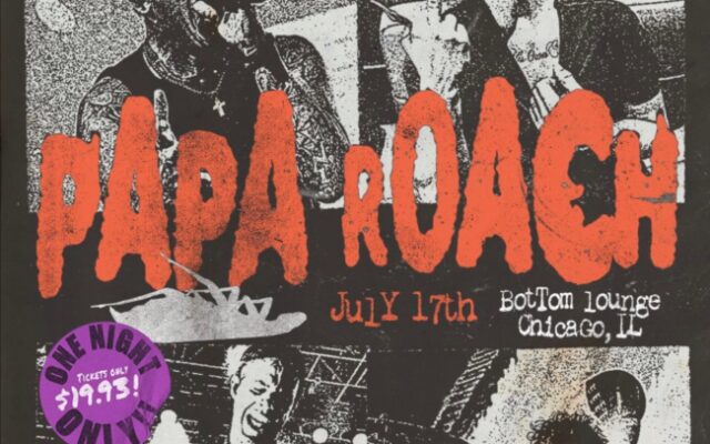 Q ROCK PRESENTS PAPA ROACH at The Bottom Lounge!!!!!!!!!