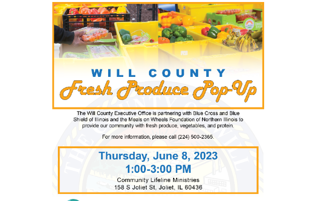 Will County Executive to Host Fresh Produce Pop-Up Event Today in Joliet